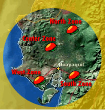 Map of Ecuador Mango Growing Areas